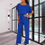 Women Trendy Outfit - Minerva | Zwarte feestelijke damesjumpsuit met gespdetail, vloeiende stof en mouwloos design voor een flatterend silhouet - Blauw - S - Zarandi Amsterdam