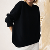 Sweaters - Minimalistische Rond Hals Trui met Elegante Uitstraling - Zwart - S - Zarandi Amsterdam