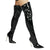 Women's Winter Boots - Luxe Overknee Stiefels van Kunststof met Spitse Punt en Hoge Hak - Paars - 35 - Zarandi Amsterdam