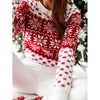 ModeParisienne® Lavia | Maglione invernale da donna con scollo a O e stampa di fiocchi di neve