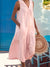 Women's Dress - Mouwloze V - hals maxi - jurk met zakken en knoopsluiting, knie - lengte - Roze - S - Zarandi Amsterdam