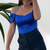 Chique Tops - Mouwloze feesttop van premium stof met stijlvolle uitstraling - Blauw - S - Zarandi Amsterdam