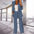 Women Trendy Outfit - Myldred | Elegant damespak in 2 - delige set van katoenmix met comfortabele pasvorm - Blauw - S - Zarandi Amsterdam
