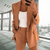 Women Trendy Outfit - Myldred | Elegant damespak in 2 - delige set van katoenmix met comfortabele pasvorm - Bruin - S - Zarandi Amsterdam