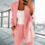 Women Trendy Outfit - Myldred | Elegant damespak in 2 - delige set van katoenmix met comfortabele pasvorm - Roze - S - Zarandi Amsterdam