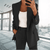Women Trendy Outfit - Myldred | Elegant damespak in 2 - delige set van katoenmix met comfortabele pasvorm - Zwart - S - Zarandi Amsterdam