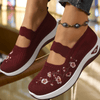 Sneakers - Myrna | Comfortabele orthopedische sneakers van ademend textiel met drukknopsluiting en schokabsorberende zool - Rood - 36 - Zarandi Amsterdam