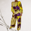 Casual Summer Wear - Natania | Kleurrige Zomerset met Flatterende Pasvorm en Lange Mouwen - Geel - S - Zarandi Amsterdam