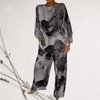 Casual Summer Wear - Natania | Kleurrige Zomerset met Flatterende Pasvorm en Lange Mouwen - Grijs - S - Zarandi Amsterdam