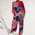 Casual Summer Wear - Natania | Kleurrige Zomerset met Flatterende Pasvorm en Lange Mouwen - Rood - S - Zarandi Amsterdam