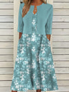 Rozen Elegante Jurk & Jas Set - ModeParisienne® Elbera | Rozen Elegante Jurk & Jas Set - Teal - S - Zarandi Amsterdam