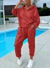 Set van Kapuzenpullover met Jogginghose - ModeParisienne® Kadelle | Set van Kapuzenpullover met Jogginghose - Rood - S - Zarandi Amsterdam