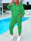Set van Kapuzenpullover met Jogginghose - ModeParisienne® Kadelle | Set van Kapuzenpullover met Jogginghose - Groen - S - Zarandi Amsterdam