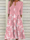 Rozen Elegante Jurk & Jas Set - ModeParisienne® Elbera | Rozen Elegante Jurk & Jas Set - Wit - S - Zarandi Amsterdam