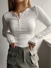 Top a maniche lunghe a coste per donna – Elegante e comodo