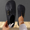 Olina | Zwarte suède loafers dames met elastische sluiting en lichtgewicht zool | Zwart