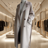 Erin | Lange Elegante Wolmantel voor een Stijlvolle Silhouet
