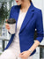 Women's Blazers - Op maat gemaakte blazer voor vrouwenkleding met sluiting met één knop - Blauw - S - Zarandi Amsterdam