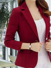 Women's Blazers - Op maat gemaakte blazer voor vrouwenkleding met sluiting met één knop - Rood - S - Zarandi Amsterdam