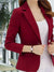 Women's Blazers - Op maat gemaakte blazer voor vrouwenkleding met sluiting met één knop - Rood - S - Zarandi Amsterdam