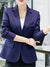 Women's Blazers - Op maat gemaakte blazer voor vrouwenkleding met sluiting met één knop - Marineblauw - S - Zarandi Amsterdam