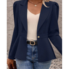 ModeParisienne® Joan - Blazer Donna Liscio con Colletto a Costine | Stile Senza Sforzo per Ogni Occasione