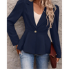 ModeParisienne® Joan - Blazer Donna Liscio con Colletto a Costine | Stile Senza Sforzo per Ogni Occasione