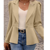 ModeParisienne® Joan - Blazer Donna Liscio con Colletto a Costine | Stile Senza Sforzo per Ogni Occasione