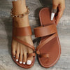 Lederen sandalen vrouw - Orthopedische Sandalen Dames met Kruislings Lederen Bandjes - Bruin - 36 - Zarandi Amsterdam