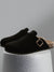 women's sandals - Orthopedische Slippers met Leren Bovenkant en Antislip Zool - Zwart - 36 - Zarandi Amsterdam