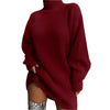 Sweaters - Oversized Coltrui Dames | Lange Mouwen - Wijnrood - S - Zarandi Amsterdam