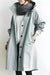 Women's Coat - Oversized jas met capuchon voor dames | Waterdicht - Lichtgrijs - S - Zarandi Amsterdam