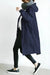 Women's Coat - Oversized jas met capuchon voor dames | Waterdicht - Marineblauw - S - Zarandi Amsterdam