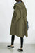 Women's Coat - Oversized jas met capuchon voor dames | Waterdicht - Legergroen - S - Zarandi Amsterdam
