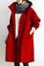 Women's Coat - Oversized jas met capuchon voor dames | Waterdicht - Rood - S - Zarandi Amsterdam