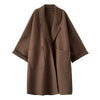 Winter Coat - Oversized trenchcoat voor dames | Wolmix Jas - Bruin - S - Zarandi Amsterdam