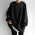 Women's Sweater - Oversized trui voor dames | Gestructureerde stof - Zwart - S - Zarandi Amsterdam