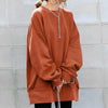 Women's Sweater - Oversized trui voor dames | Gestructureerde stof - Oranje - S - Zarandi Amsterdam