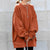 Women's Sweater - Oversized trui voor dames | Gestructureerde stof - Oranje - S - Zarandi Amsterdam