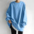 Women's Sweater - Oversized trui voor dames | Gestructureerde stof - Blauw - S - Zarandi Amsterdam