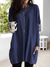 Women's Sweater - Oversized trui voor dames | Met zakken - Donkerblauw - S - Zarandi Amsterdam