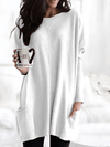 Women's Sweater - Oversized trui voor dames | Met zakken - Wit - S - Zarandi Amsterdam