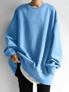 Women's Sweater - Oversized trui voor dames | Relaxte pasvorm - Lichtblauw - S - Zarandi Amsterdam