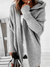 Women's Cardigan - Oversized vest met capuchon voor dames | Lang - Grijs - S - Zarandi Amsterdam