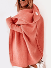 Women's Cardigan - Oversized vest met capuchon voor dames | Lang - Oranje - S - Zarandi Amsterdam