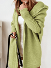 Women's Cardigan - Oversized vest met capuchon voor dames | Lang - Groen - S - Zarandi Amsterdam