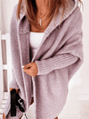 Women's Cardigan - Oversized vest met capuchon voor dames | Lang - Paars - S - Zarandi Amsterdam