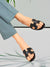 women's sandals - PU Leren Platte Slippers voor Dames met Ergonomisch Voetbed en Antislip Zool - Zwart - 36 - Zarandi Amsterdam