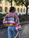 Patchwork Cardigan voor Dames | Lange Pofmouwen 0