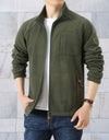 Philip - Giacca casual in pile con collo alto, tasche e cerniera continua